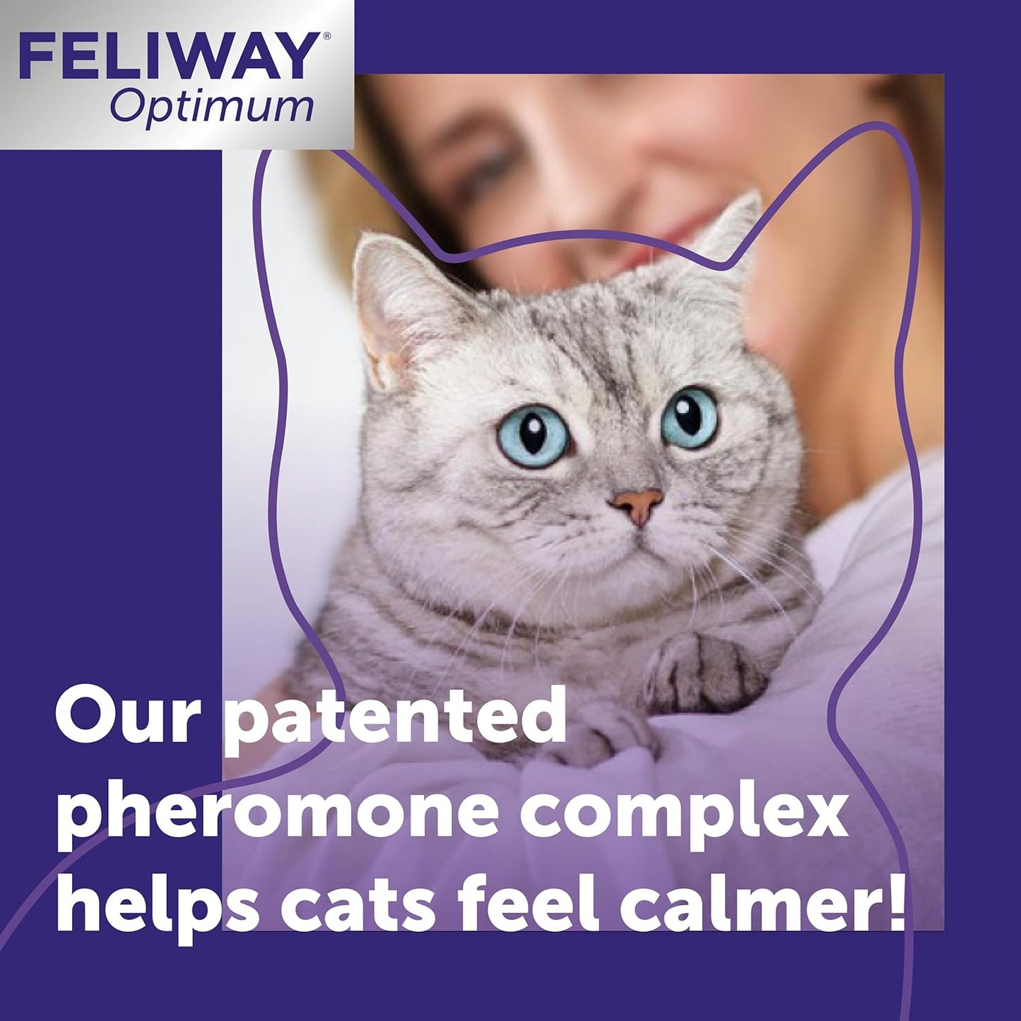 FELIWAY Optimum 30 - Day Refill X 3 Value Pack | 48ml FELIWAY Optimum Refill 3 Pack For Plug - In Anxiety Relief Pheromone Diffuser For Cats | Calm Your Cat and Reduce Stress With FELIWAY Optimum - BestPet Uk
