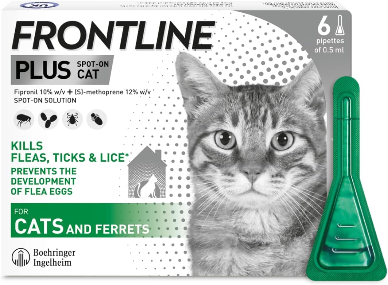 FRONTLINE Plus Flea & Tick Treatment for Cats and Ferrets - BestPet Uk