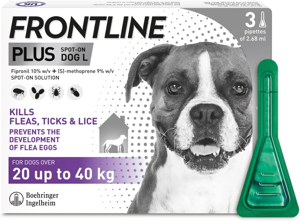 FRONTLINE Plus Flea & Tick Treatment for Large Dogs - BestPet Uk