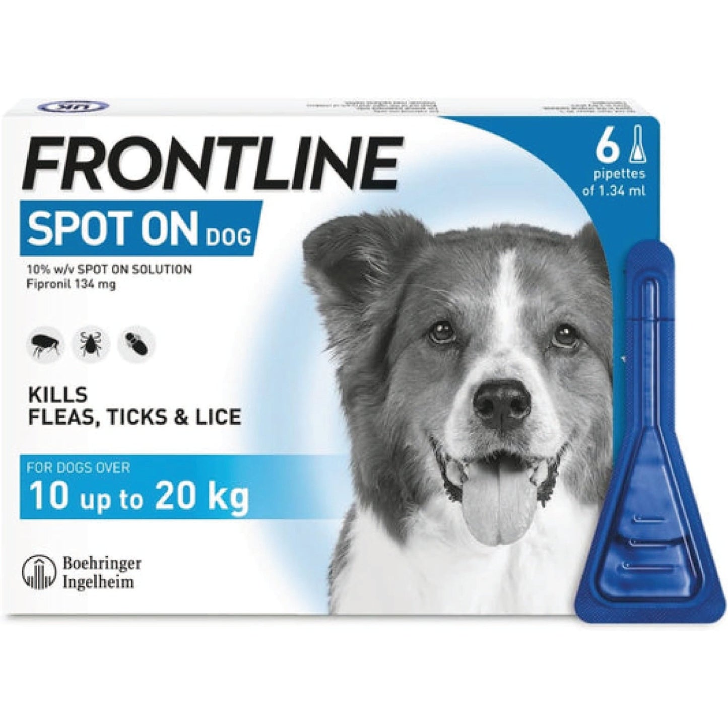 FRONTLINE Spot On Flea & Tick Treatment for Medium Dog (10 - 20kg) - BestPet Uk