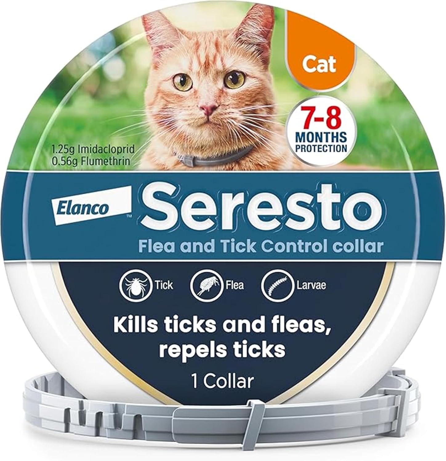 Seresto Flea and Tick Control Collar for Cats 7 to 8 Months Protection