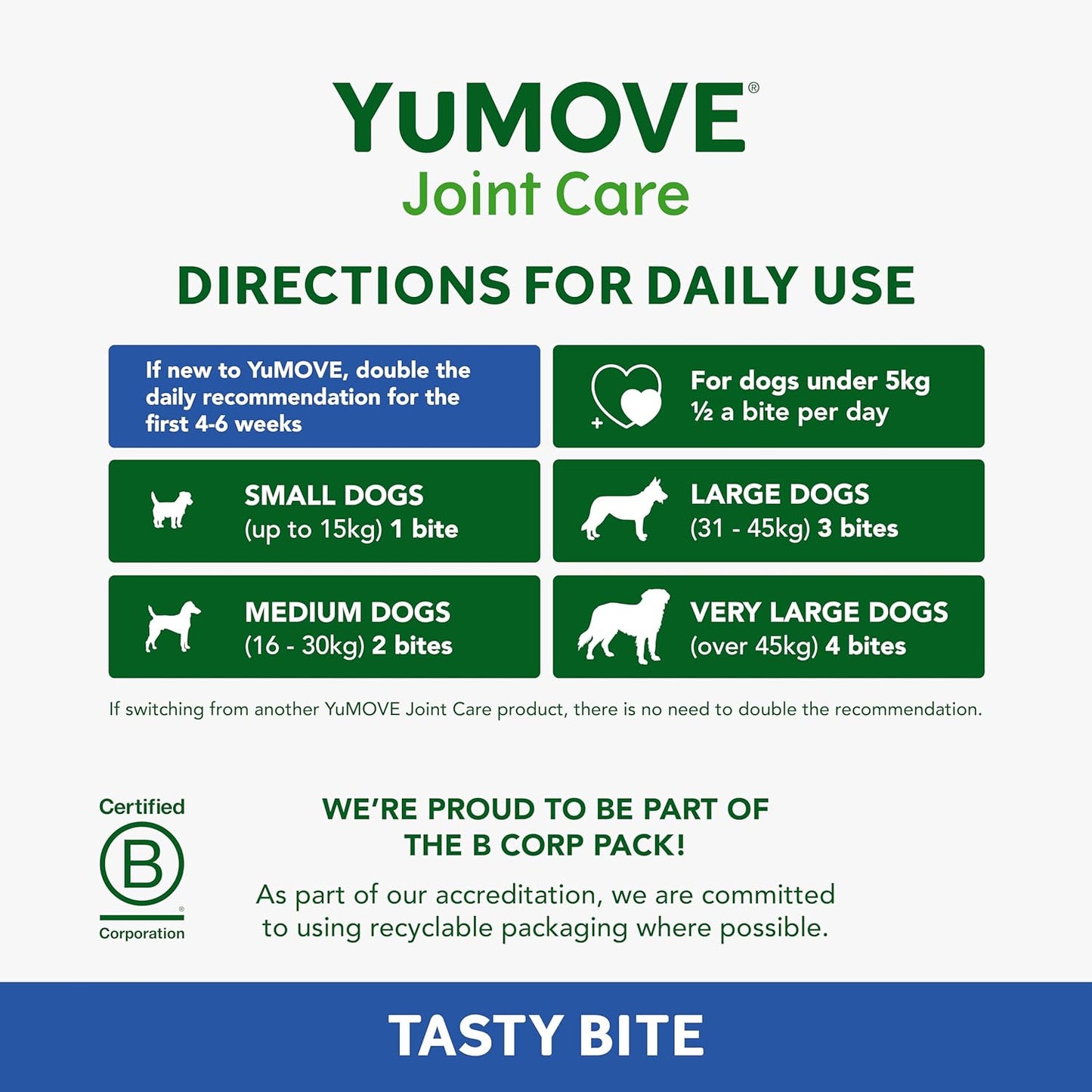 YuMOVE Senior Dog Joint Supplement, Daily Bites for Joint Care, Essential Dog Hip and Joint Support for Senior Dogs with Glucosamine, Chondroitin, Green Lipped Mussel, Aged 8+, 60 Chews - BestPet Uk