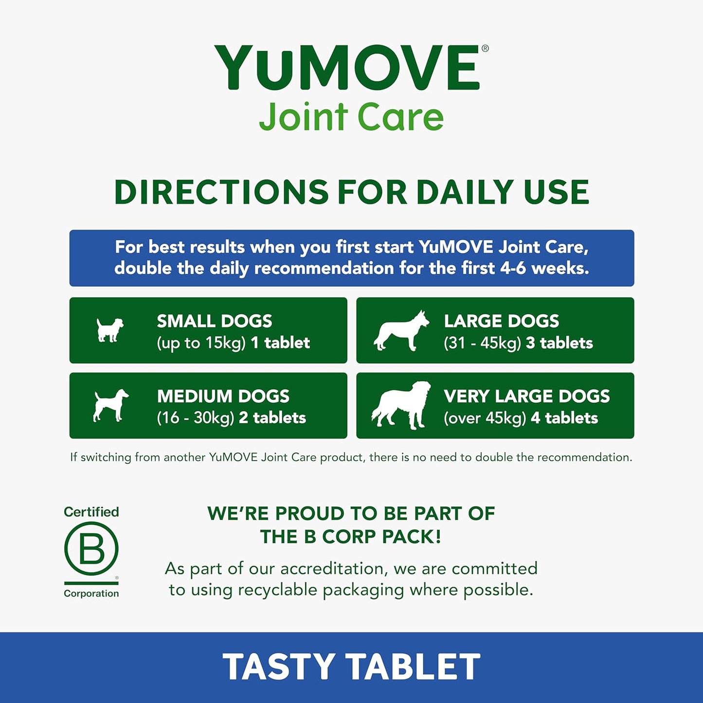YuMOVE Senior Dog Joint Supplement | Higher Strength Joint Care | Essential Hip & Joint Aid for Older Dogs | Glucosamine, Chondroitin & Green Lipped Mussel | Age 8+ | - BestPet Uk