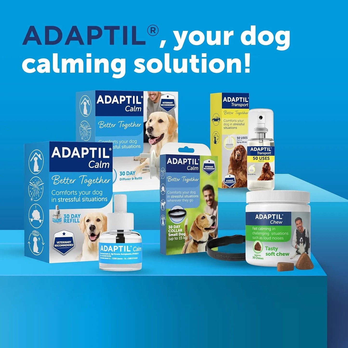 Adaptil Calm Dog Diffuser Refill 48ml 30 Day Stress Relief for Dogs - BestPet Uk