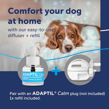 Adaptil Calm Dog Diffuser Refill 48ml 30 Day Stress Relief for Dogs - BestPet Uk