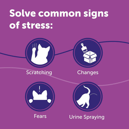 FELIWAY Classic 30 Day Cat Calming Odourless Refill for Pheromone Diffuser, 48ml - Helps Solve Common Signs of Stress in Cats & Kittens, Veterinary Recommended, Drug - free, Clinically Proven - BestPet Uk