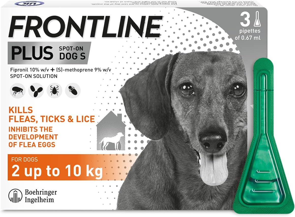 FRONTLINE Plus Flea & Tick Treatment for Small Dogs (2 - 10 kg) - BestPet Uk