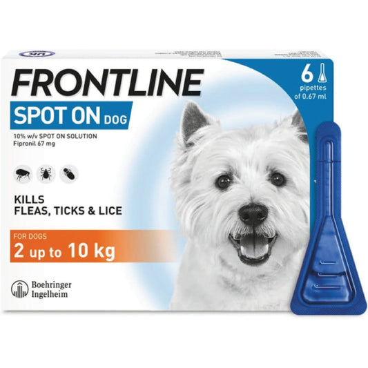 FRONTLINE Spot On Flea & Tick Treatment for Small Dog (2 - 10kg) - BestPet Uk