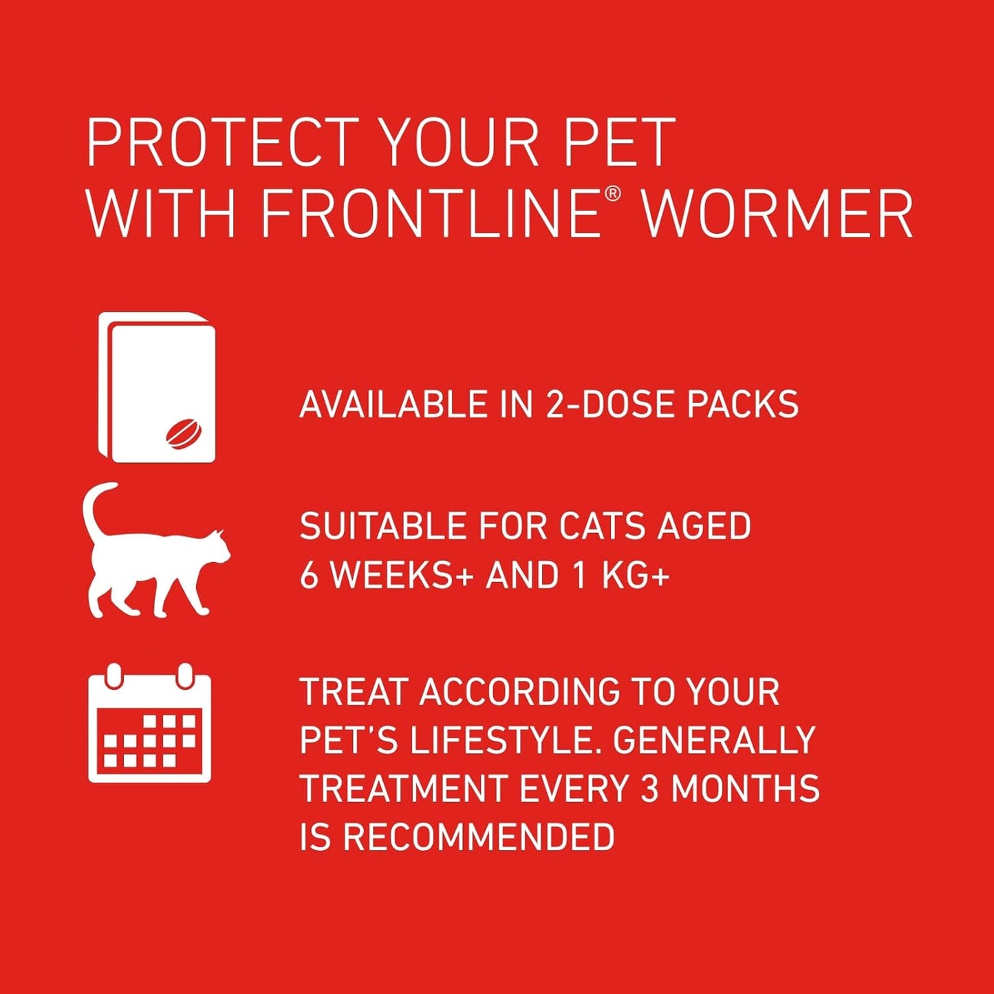 FRONTLINE WORMER - Cat Worming Treatment - 2 Tablets - BestPet Uk