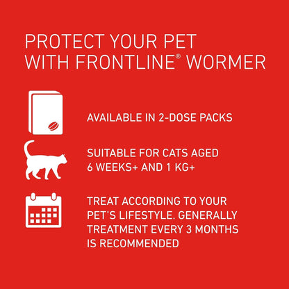 FRONTLINE WORMER - Cat Worming Treatment - 2 Tablets - BestPet Uk