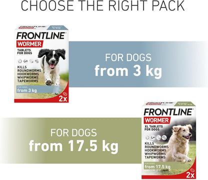 Frontline Wormer XL Tablets for Dogs Over 17.5kg