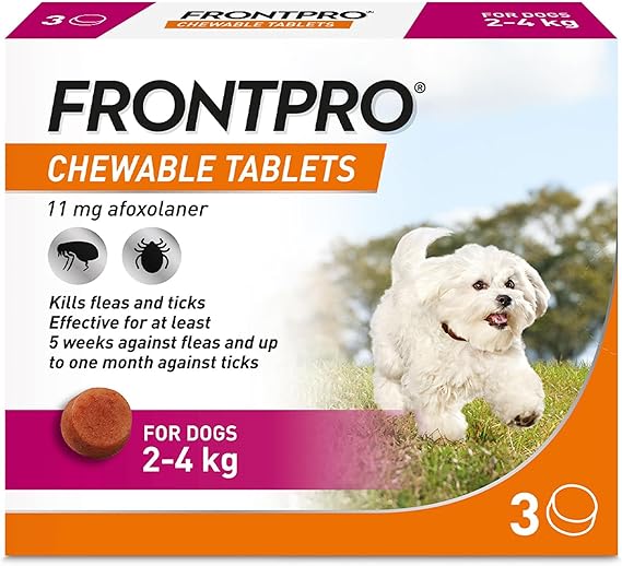 FRONTPRO Chewable Tablets Flea & Tick Treatment for Dogs 