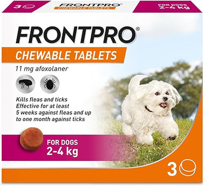 FRONTPRO Chewable Tablets Flea & Tick Treatment for Dogs 