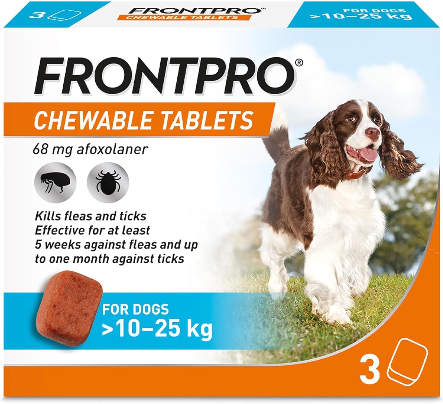 FrontPro Flea & Tick Chewable Tablets for Dogs