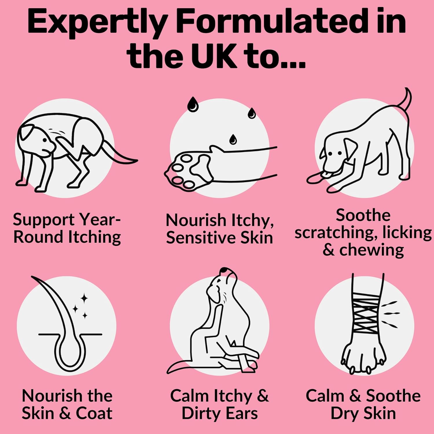 NutriPaw All - Itch Immunity Treats For Dogs - Soothe Itchy Paws, Eyes, Ears, Skin - Stop Itching, Licking, Scratching - Perfect for Small, Medium & Large Dogs - Supports Seasonal Itching - BestPet Uk