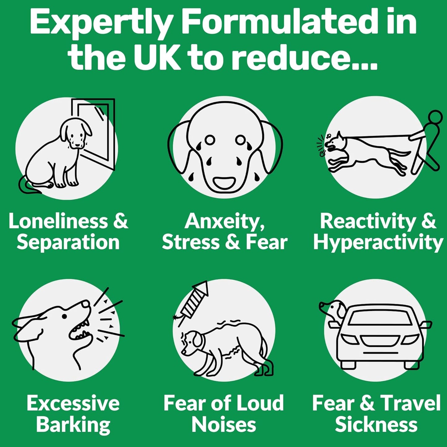 NutriPaw Calming Treats For Dogs - Reduce Stress, Fear, Separation, Barking, Hyperactivity, Reactivity, Aggression, Travel - Calm without Drowsiness - BestPet Uk