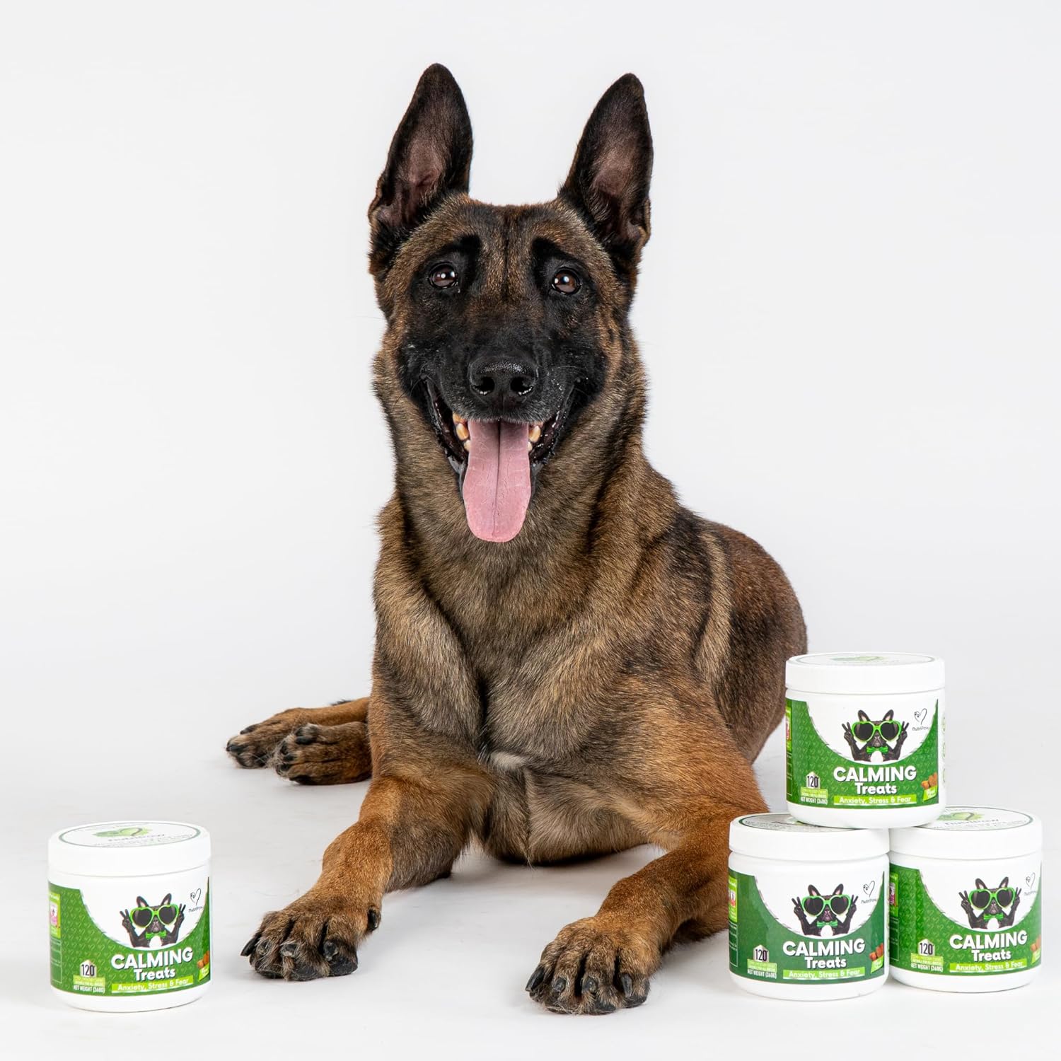 NutriPaw Calming Treats For Dogs - Reduce Stress, Fear, Separation, Barking, Hyperactivity, Reactivity, Aggression, Travel - Calm without Drowsiness - BestPet Uk