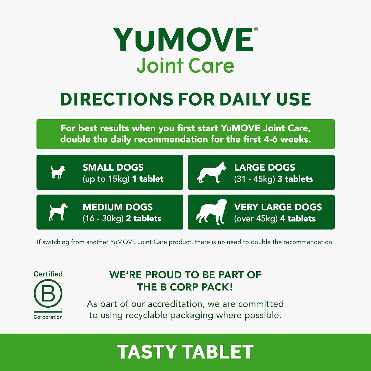 YuMOVE Adult Dog | Joint Supplement for Adult Dogs, with Glucosamine, Chondroitin, Green Lipped Mussel | Aged 5 to 8 | - BestPet Uk
