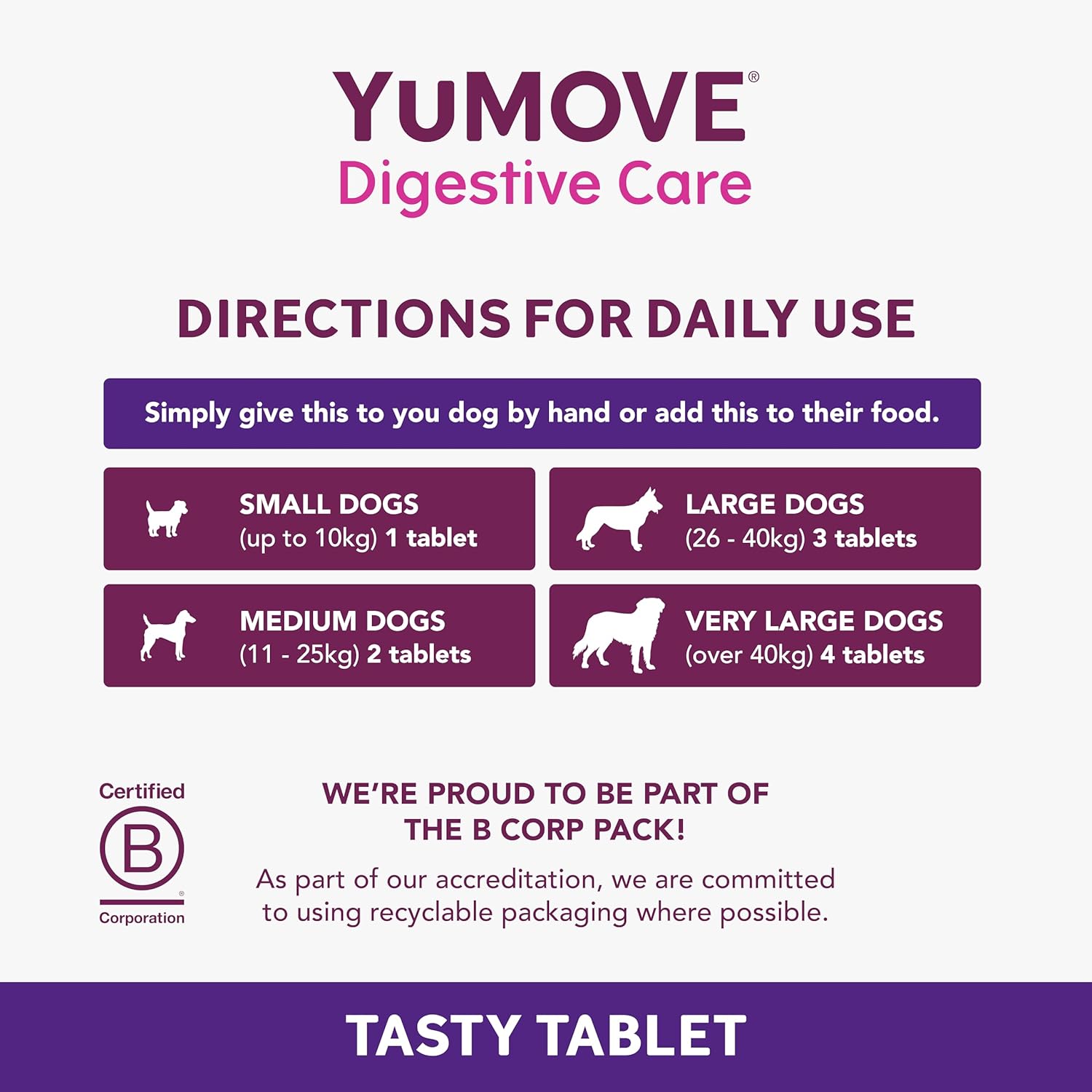 YuMOVE Digestive Care | Dog Pre and Probiotics Supplement for Gut Health and Digestive Support | All Ages and Breeds with Sensitive Digestion | 120 Tablets - BestPet Uk