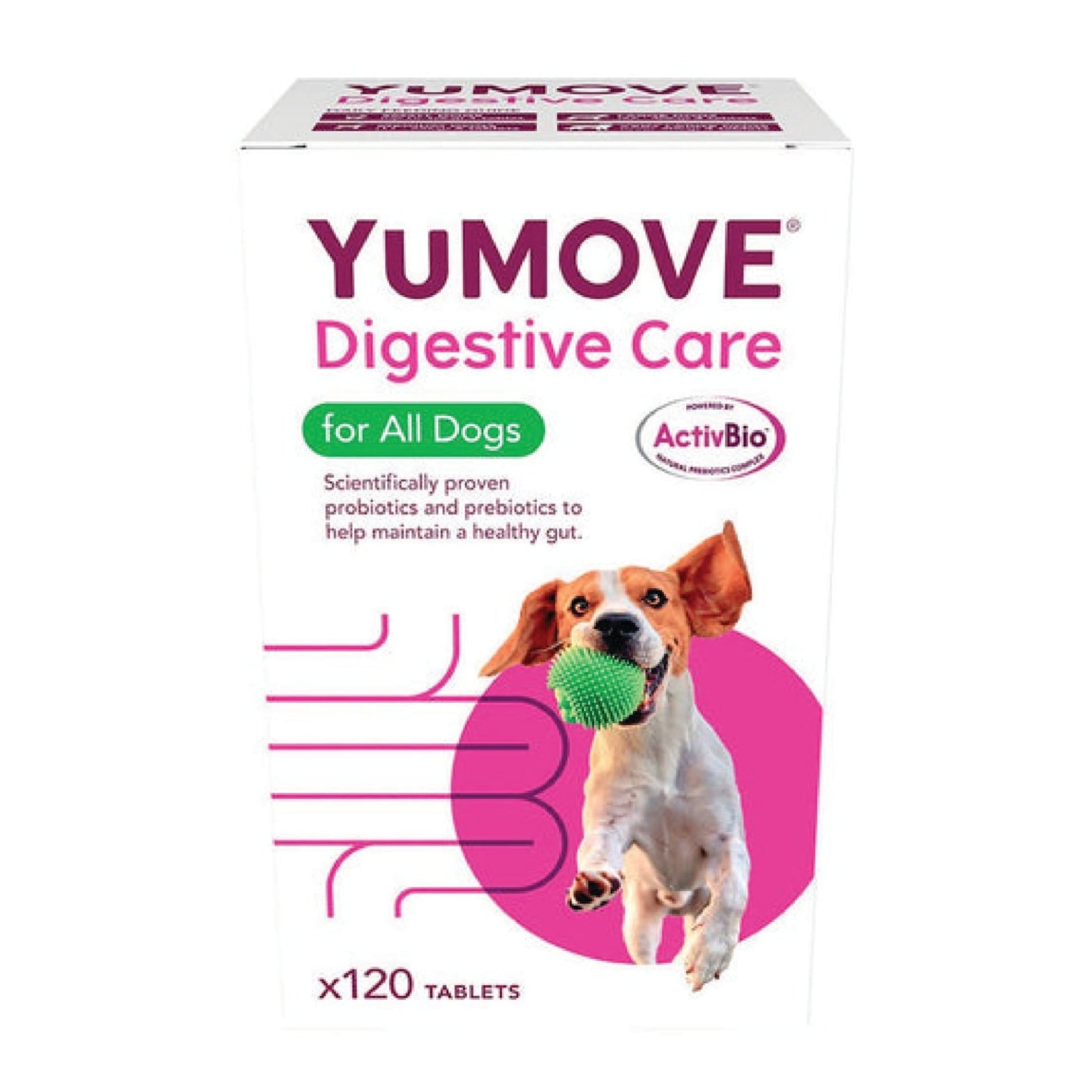 YuMOVE Digestive Care | Dog Prebiotic & Probiotic Supplement | Gut Health Support for Sensitive Digestion | 120 Tablets - BestPet Uk